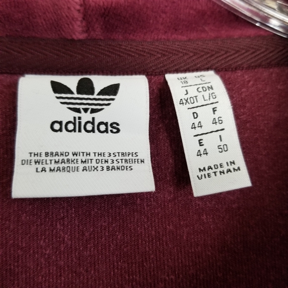 Adidas Velour Hoodie Large - Picture 5 of 5